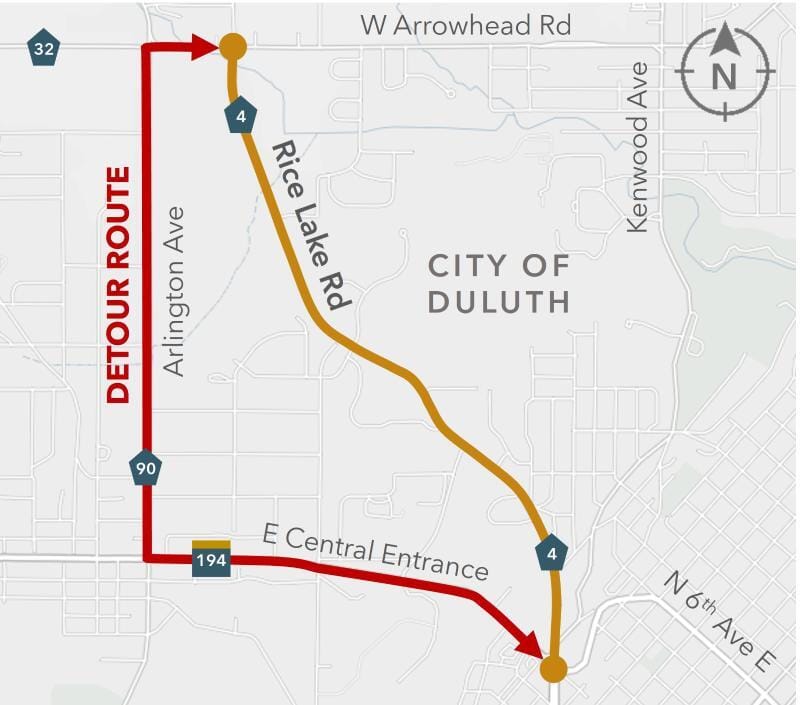 Rice Lake Road detour extended to August 26