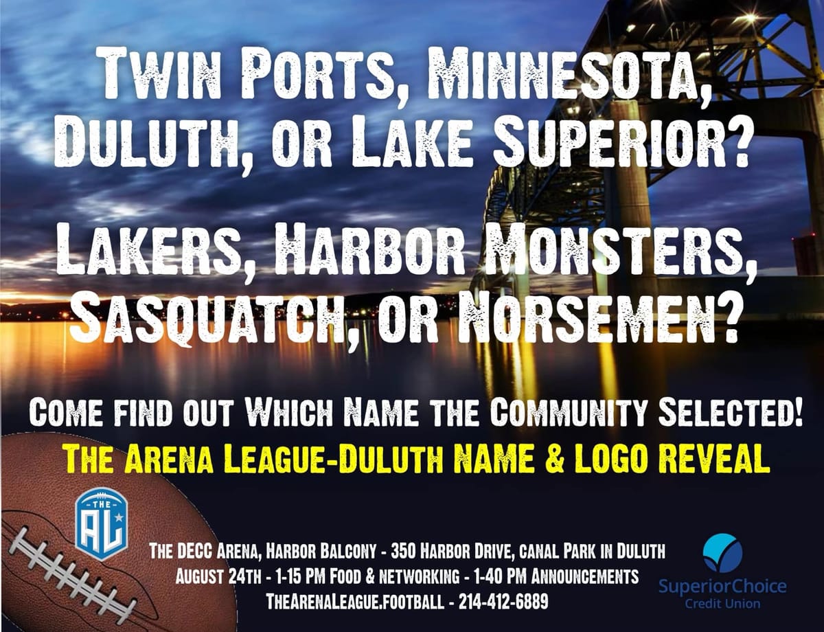 Duluth indoor football team announcements Thursday