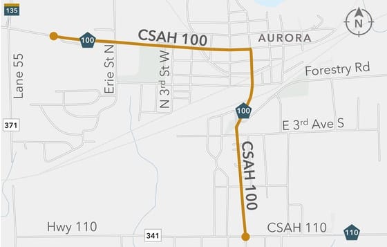 Public meeting set to discuss future reconstruction of County State Aid Highway 100 in Aurora