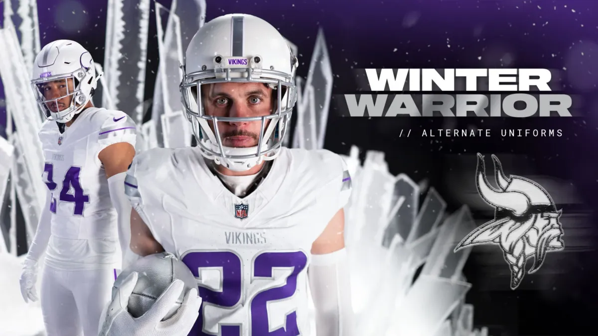 Vikings unveil 'Winter Warrior' uniforms featuring white helmets