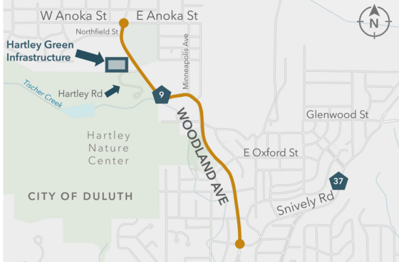 Construction begins on Woodland Ave, includes Hartley Green Infrastructure project